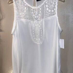 Nordstrom Ivory Sleeveless Blouse